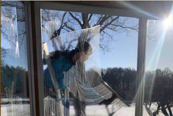 Fönsterputs under vintern
